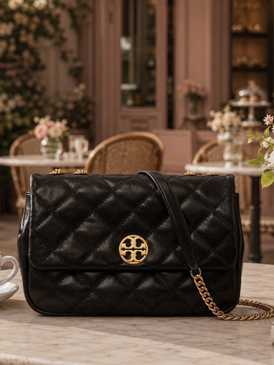 Tory Burch Handbags - NEW Tory Burch Willa Black Leather Large Convertible Shoulder Bag/Crossbody Bag